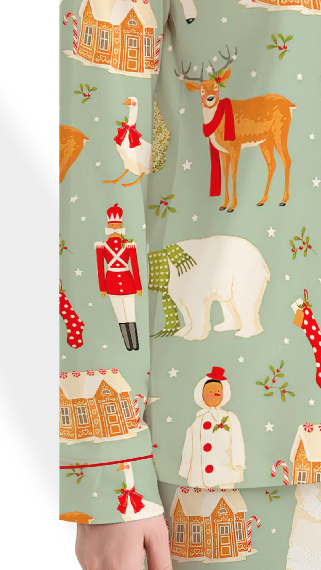 Women’s Christmas Satin Pajama Set – Holiday PJs