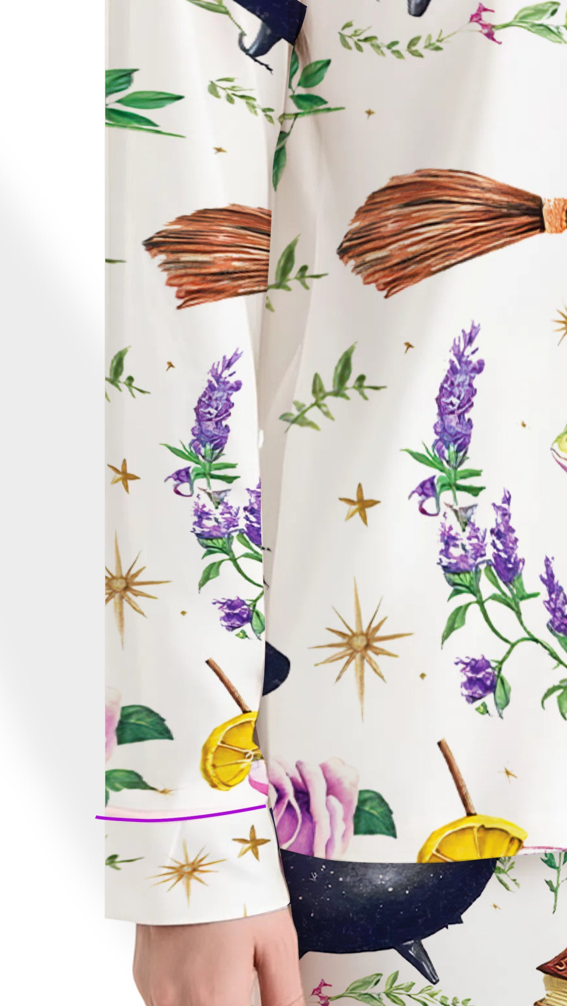 Women’s Halloween Pajama Set – Witchy Spooky Season Satin  PJs