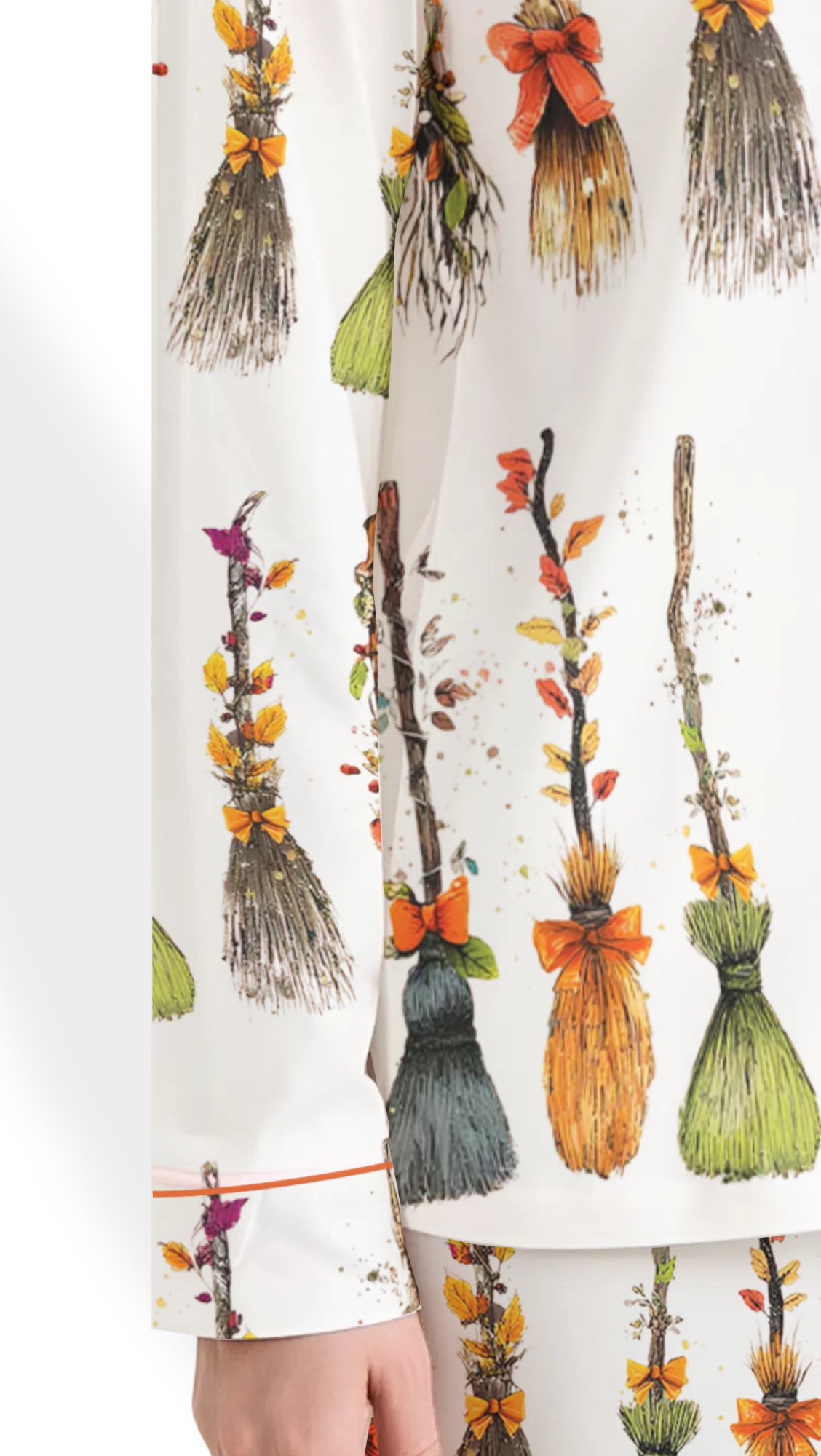 Retro Halloween Witches Sleepwear- Women’s Satin Pajama Set