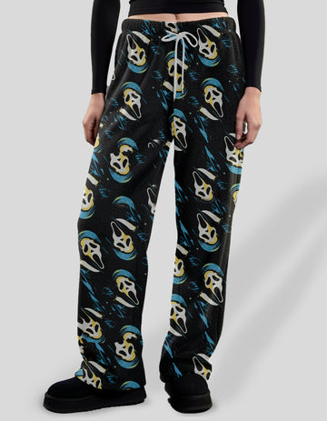 Ghost Face Portrait Allover Print Pajama Pants