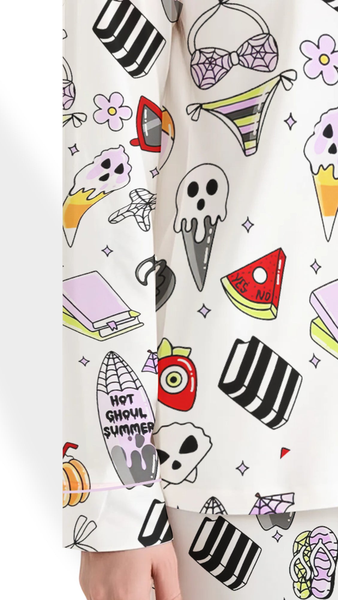 Summerween Halloween Satin Pajama Set – Spooky Pumpkin PJs