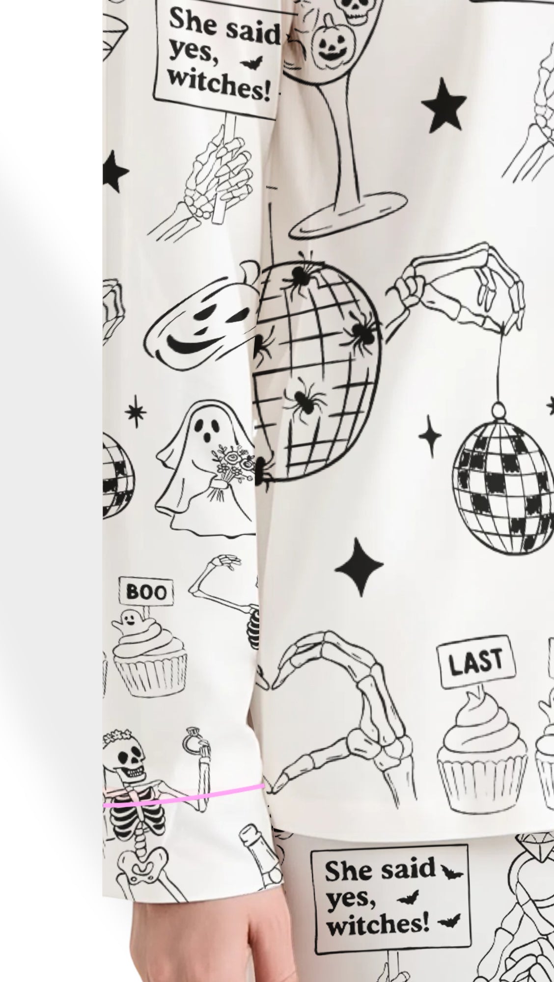 Till Death Do Us Part Satin Pajama Set – Halloween Bachelorette PJs