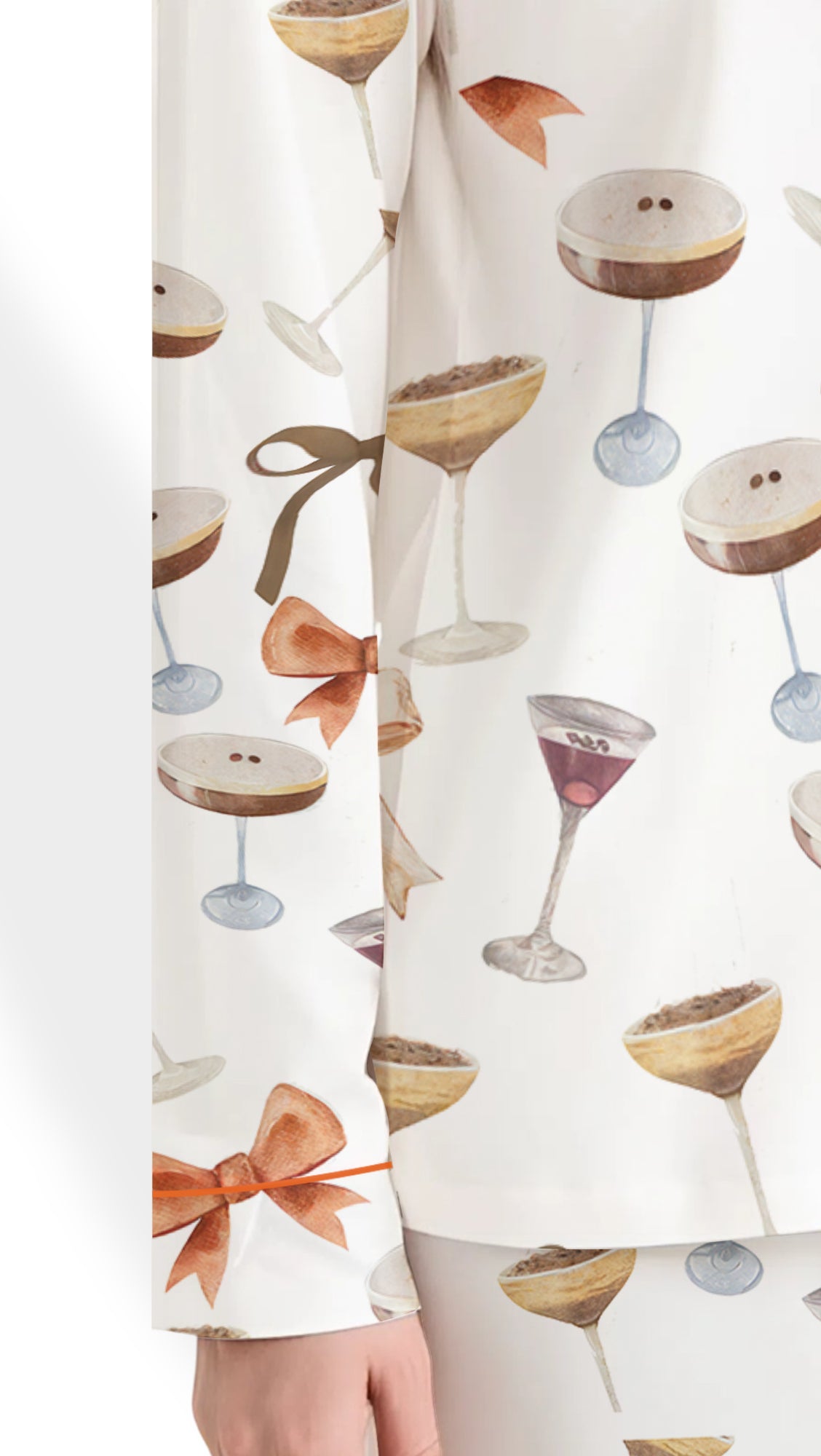 Espresso Martini Satin Pajama Set – Women’s Coquette Bow Short Sleeve PJs