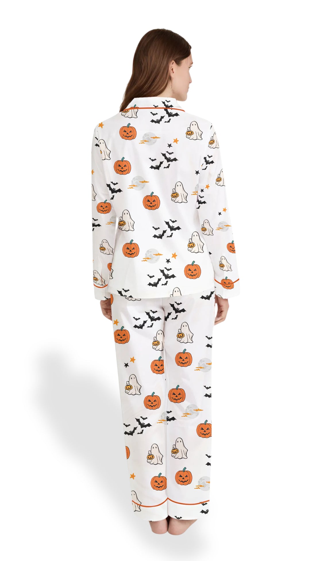 Pumpkin Boo Pajamas – Women’s Satin Halloween  Sleepwear