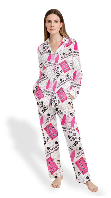 Mean Ghouls Pajama Set – Women’s Halloween Satin PJs
