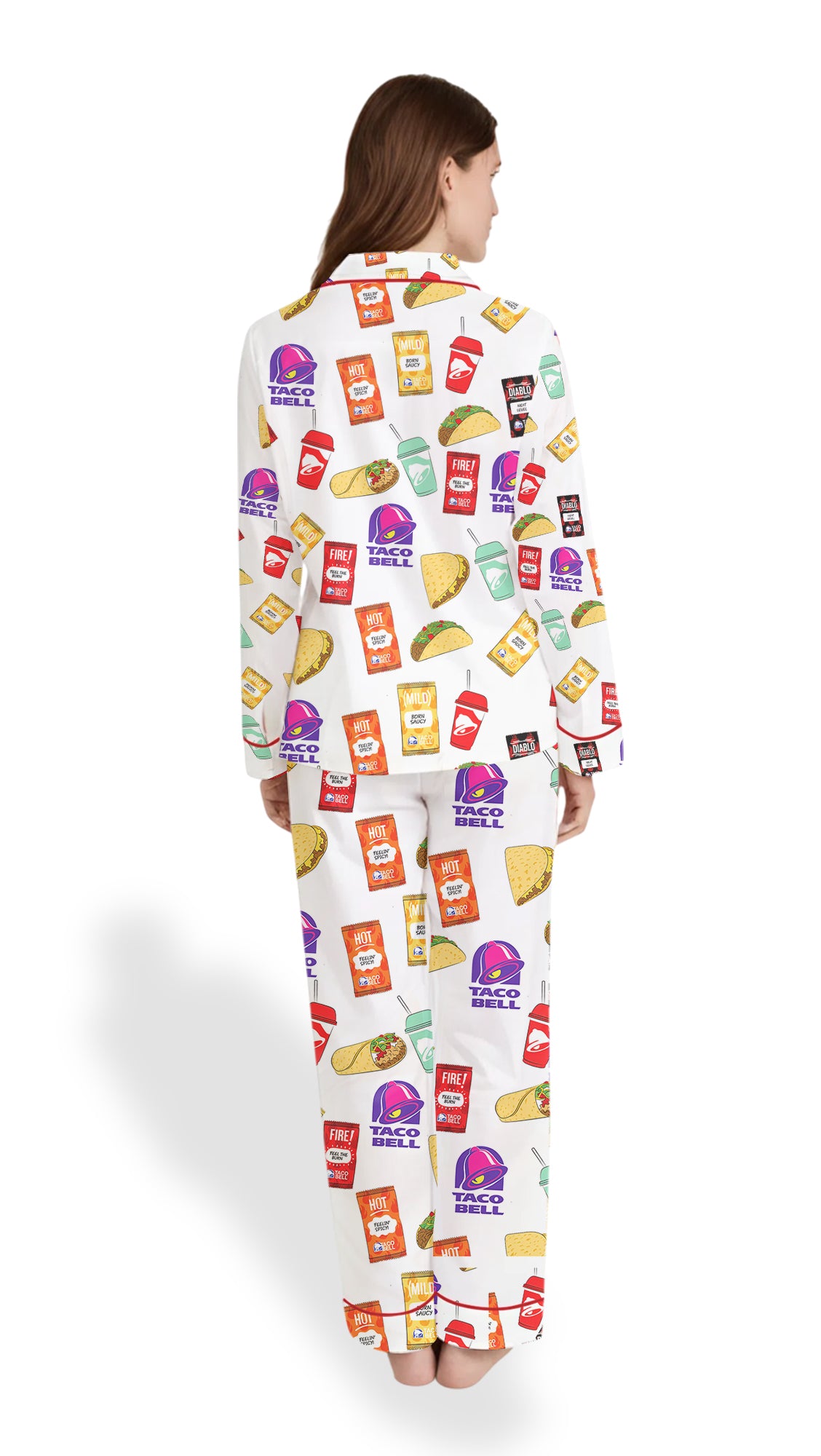 Taco Satin Pajama Set - Holiday PJs