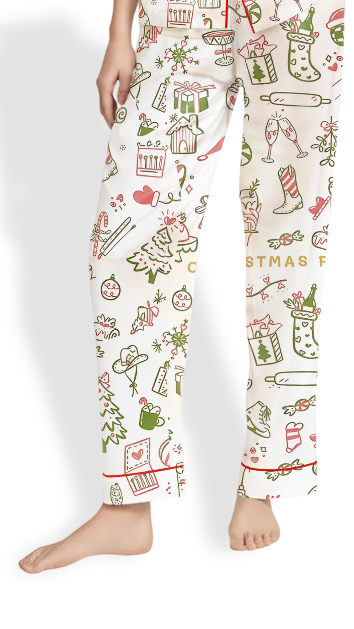 Women’s Christmas Party Satin Pajama Set