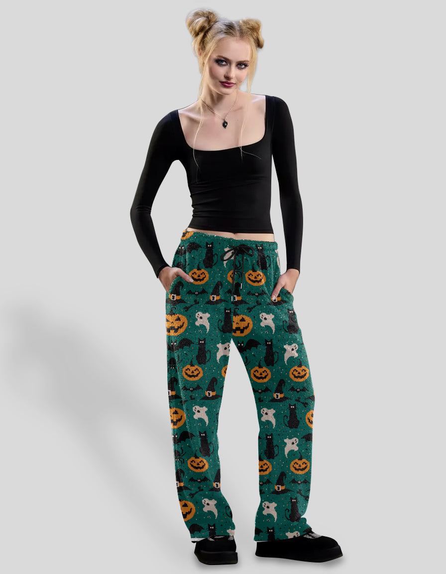 Spooky Halloween Wide Leg Lounge Pants