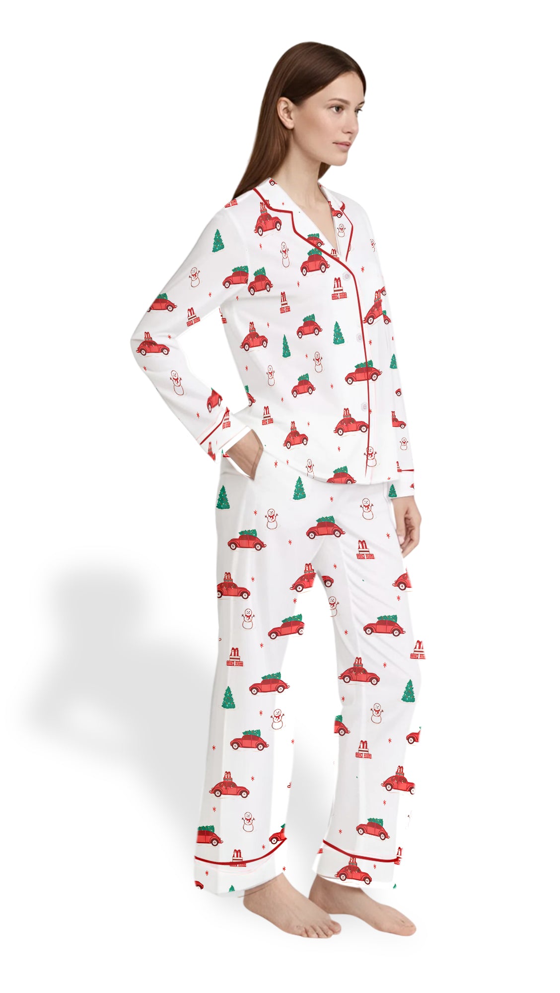 Red Holly Jolly Cruisers Women’s Satin Pajama Set
