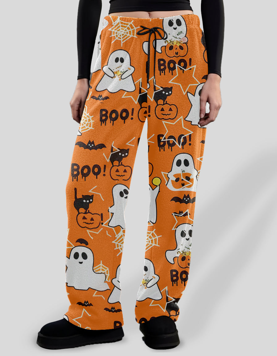 New Anime Stitch Pajama Boo Halloween Pajama Pants Autumn Winter Loungewear Trouser