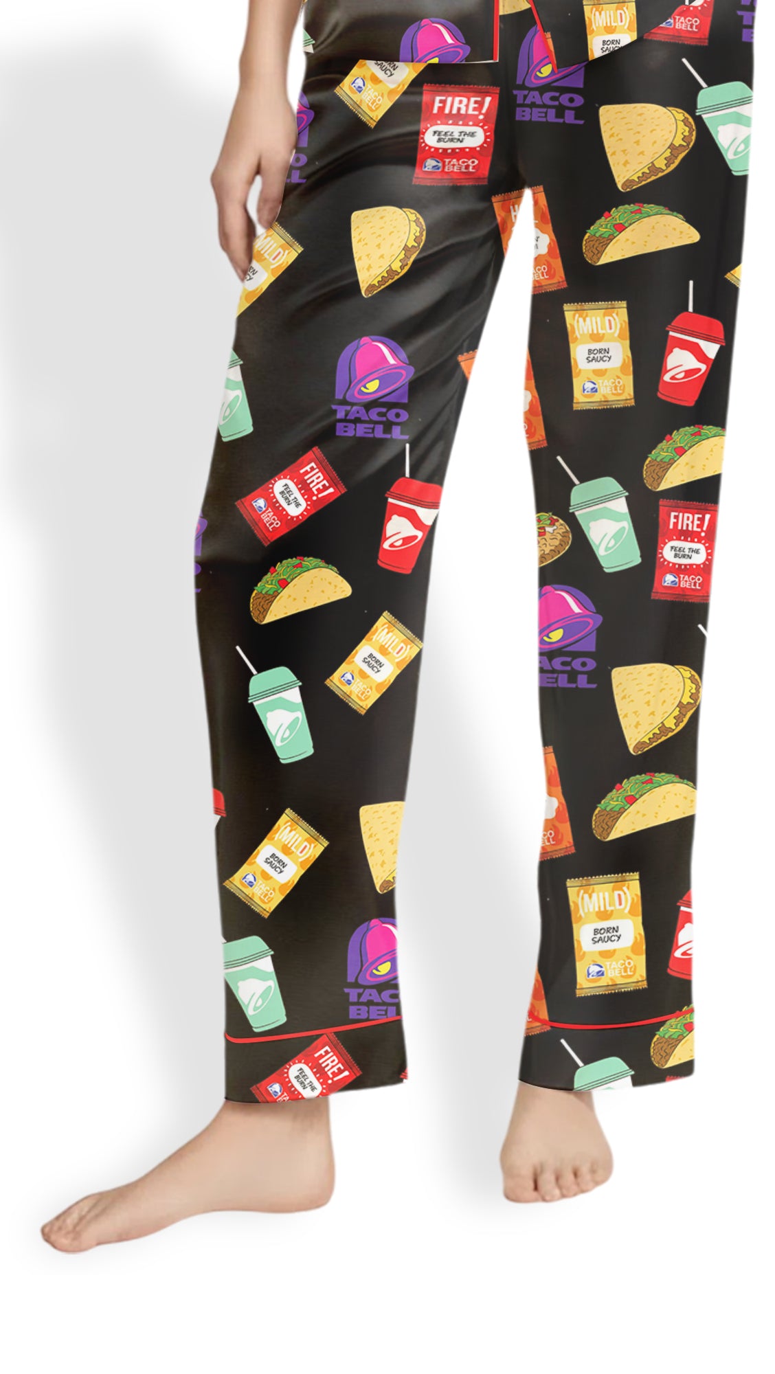 Taco Satin Pajama Set - Holiday PJs