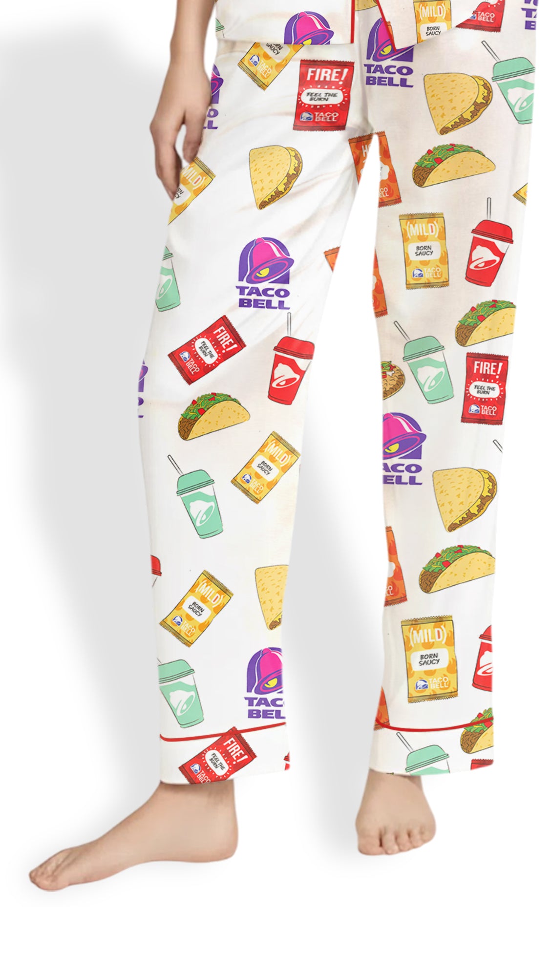 Taco Satin Pajama Set - Holiday PJs