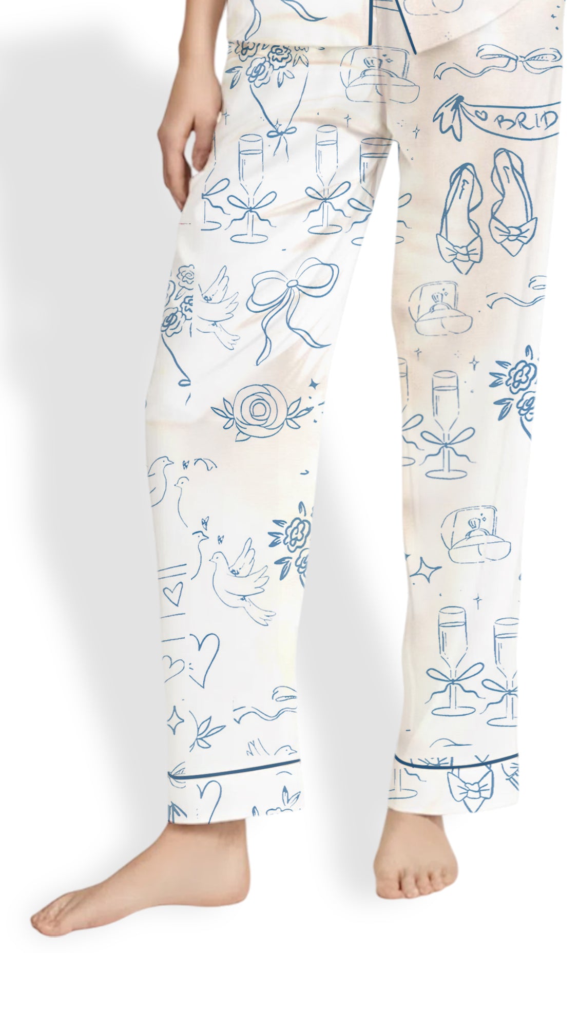 Mother of the Bride PJS – Going to the Chapel Satin Pajama Set