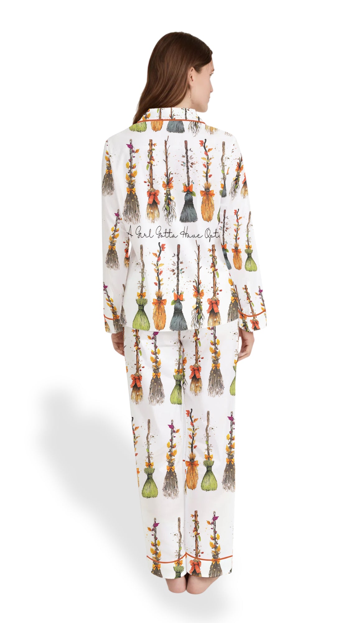 Retro Halloween Witches Sleepwear- Women’s Satin Pajama Set