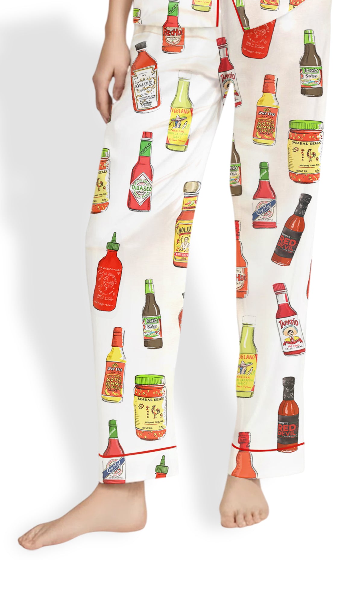 Hot Sauce Silky Satin Pajama Set For Women