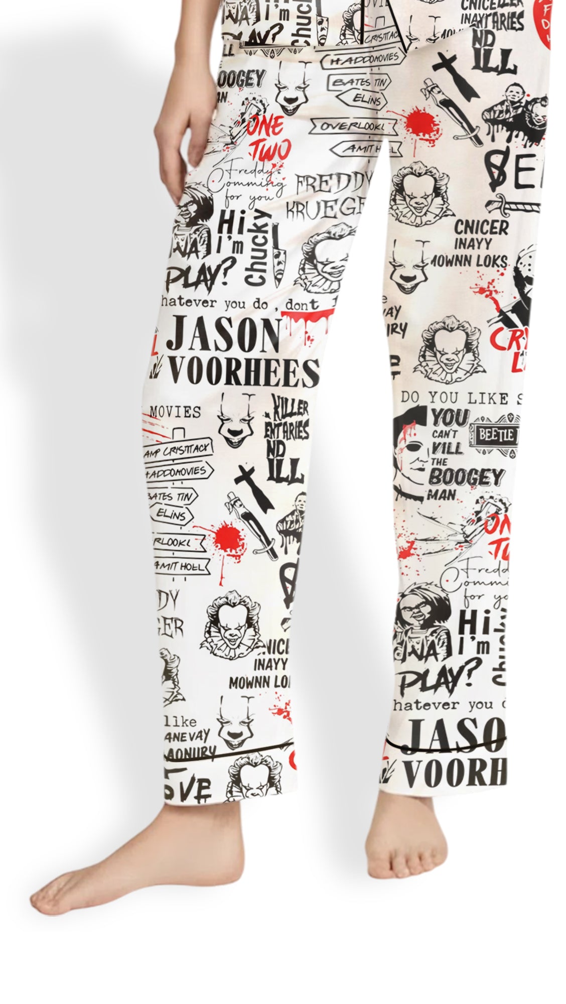 Horror Halloween Satin Pajama Set