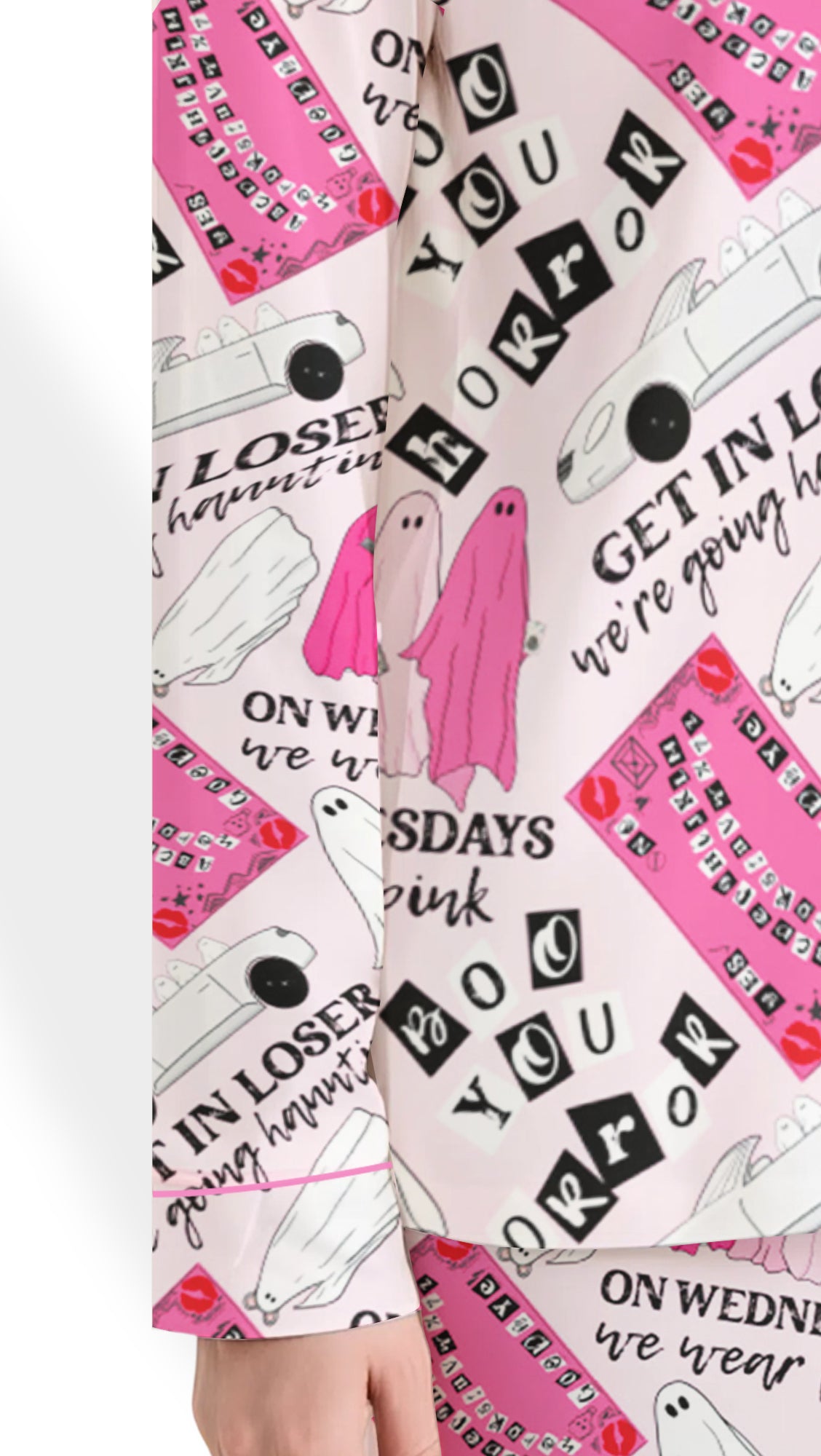 Mean Ghouls Pajama Set – Women’s Halloween Satin PJs