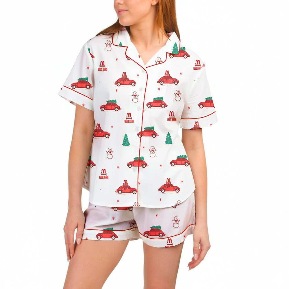 Red Holly Jolly Cruisers Women’s Satin Pajama Set