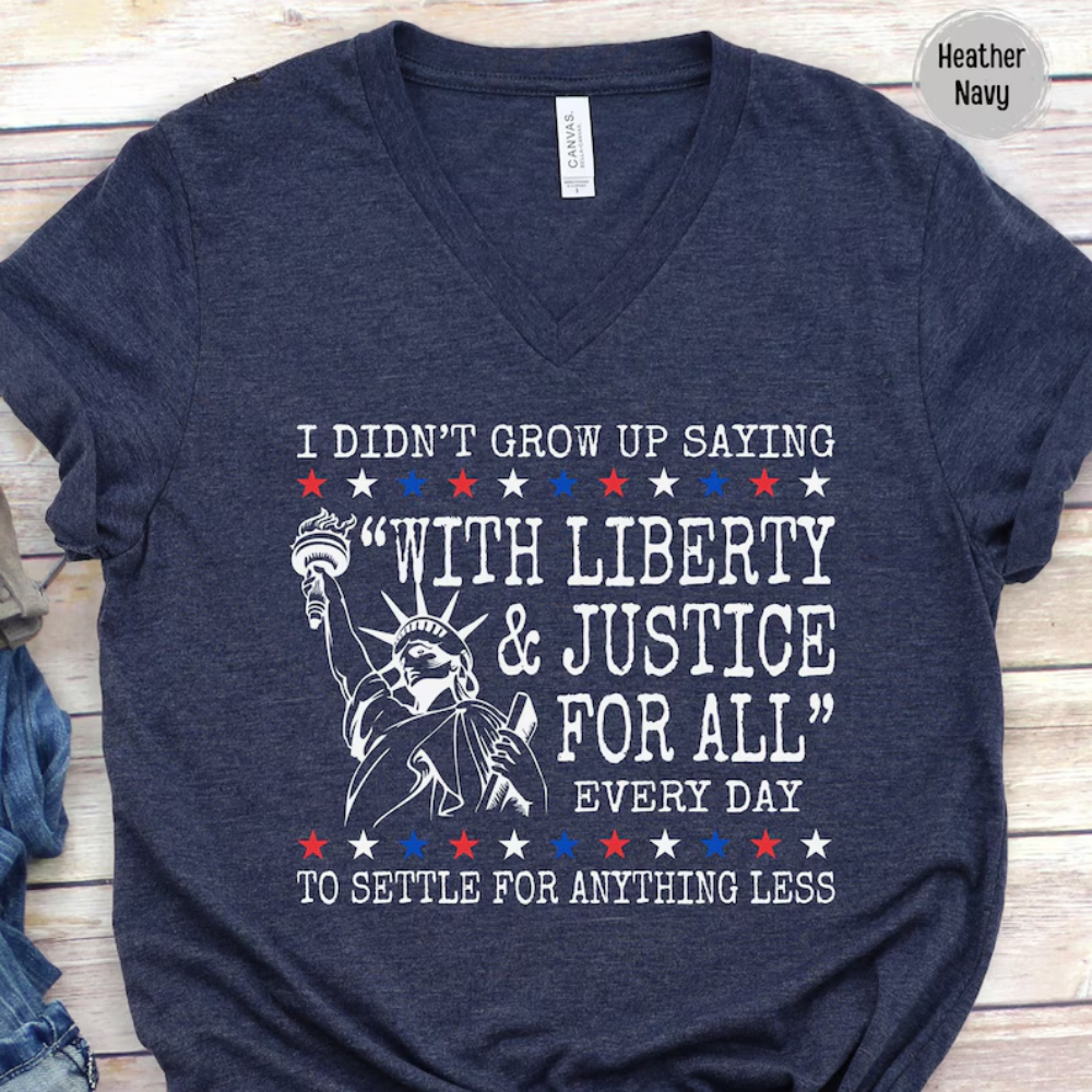 Liberty & Justice for All Tee – Human Rights 4th of July Shirt