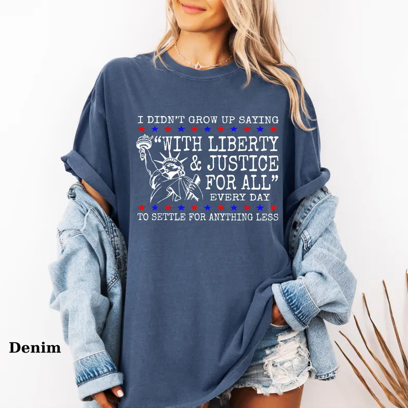 Liberty & Justice Tee – Human Rights 4th of July Shirt (Comfort Colors® )