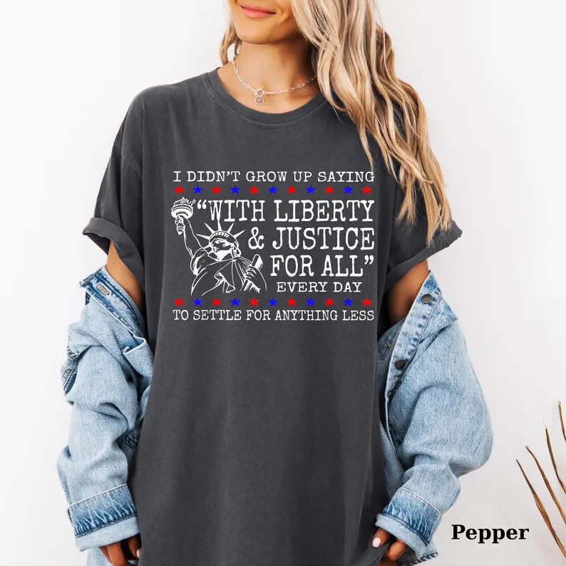 Liberty & Justice Tee ā Human Rights 4th of July Shirt (Comfort ColorsĀ® )
