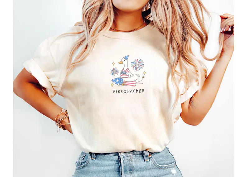 Firequacker Goose Tee – Funny 4th of July Shirt (Comfort Colors®)