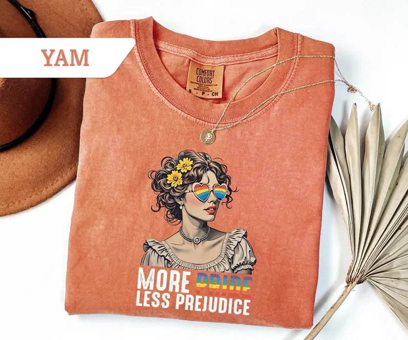 More Pride Less Prejudice Tee – Comfort Colors® Pride Shirt