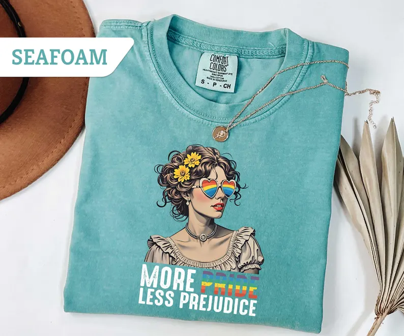More Pride Less Prejudice Tee – Comfort Colors® Pride Shirt