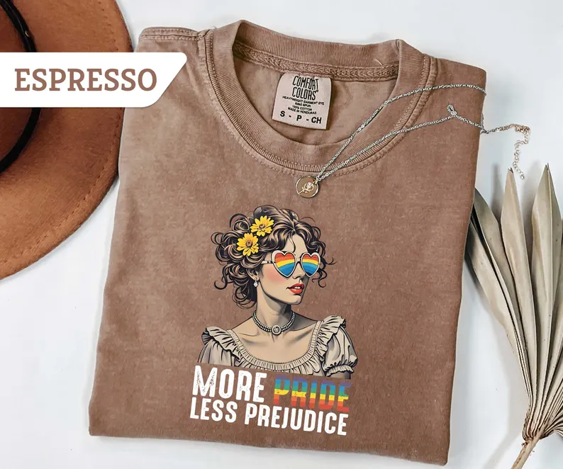 More Pride Less Prejudice Tee – Comfort Colors® Pride Shirt