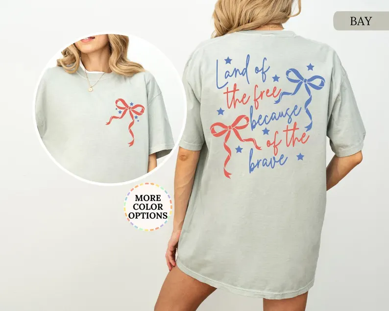 Coquette USA Tee – Land of the Free, Brave 4th of July