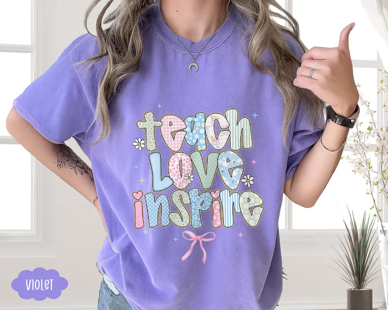 Teach Love Inspire Shirt – Comfort Colors® Teacher Tee