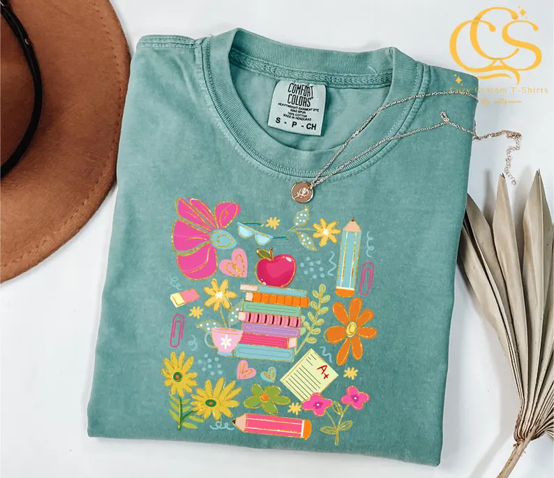 Cute Teacher Shirt – Comfort Colors® Book Lover Back to School Tee