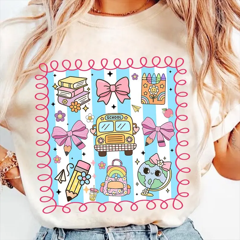 Preppy Coquette Back to School Shirt – Cute First Day Tee