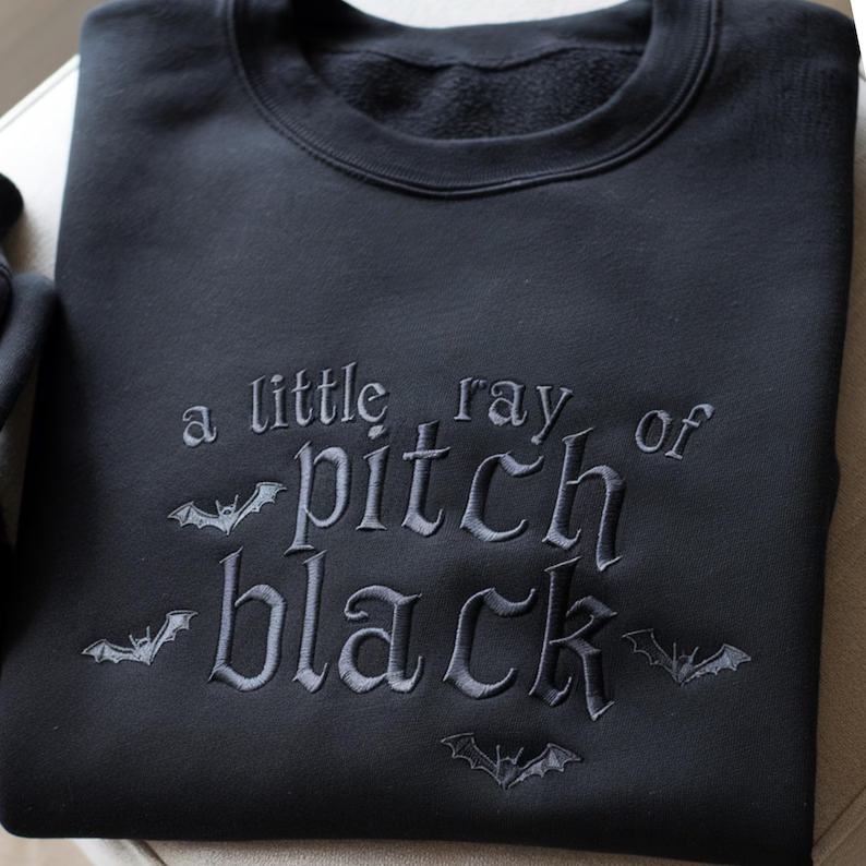 Sarcastic Halloween Embroidered Sweatshirt – Dark Humor Gift