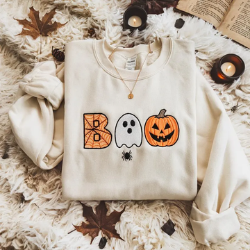 Fall Crewneck – Embroidered Halloween Sweatshirt