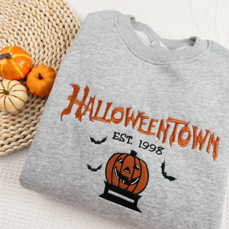 Cozy Spooky Town Halloween Sweatshirt