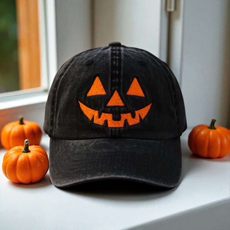 Jack-o’-Lantern Embroidered Halloween Hat
