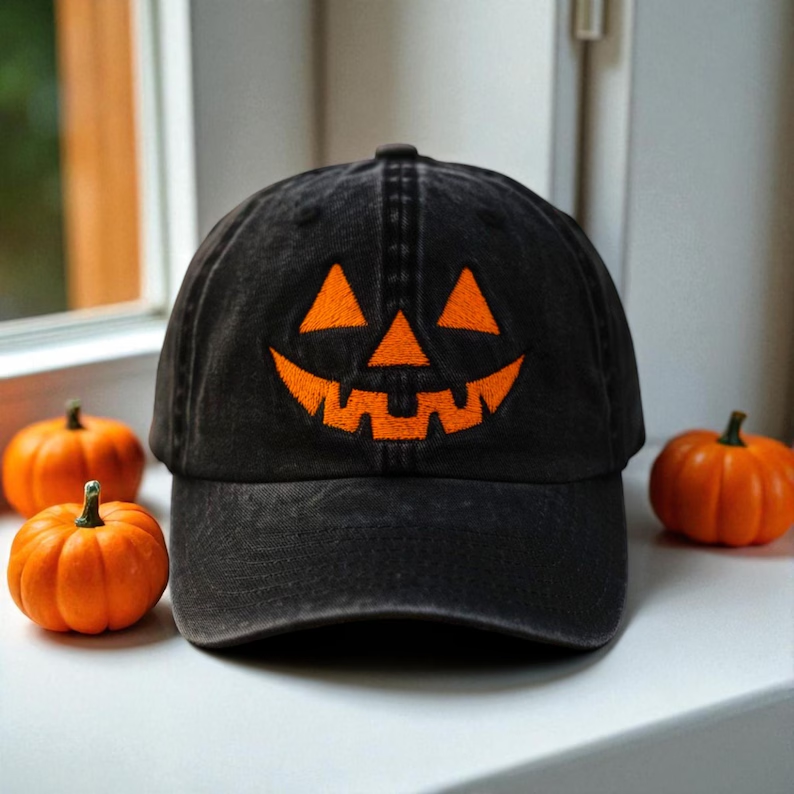 Jack-o’-Lantern Embroidered Halloween Hat