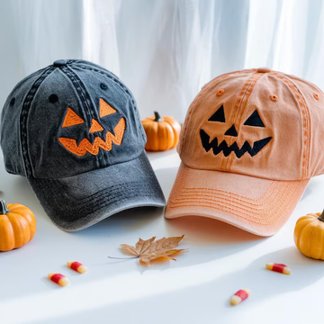Jack-o'-Lantern Pumpkin Embroidered Hat