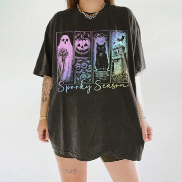 Retro Halloween Graphic Tee, Ghost Shirt