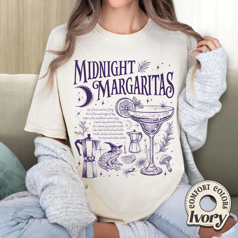 Midnight Margaritas Comfort Colors Halloween Shirt