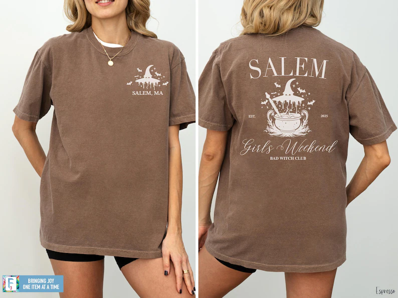 Comfort Colors Salem Bachelorette Shirt, Funny Witch T-Shirt