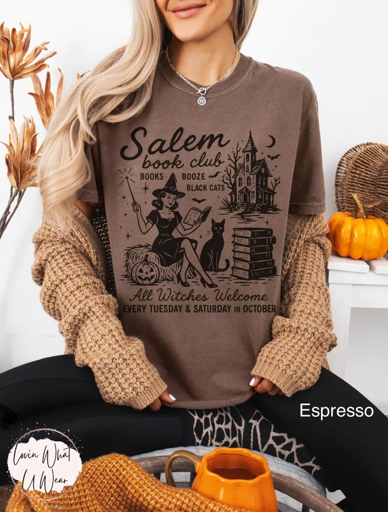 Comfort Colors Salem Book Club Halloween Shirt