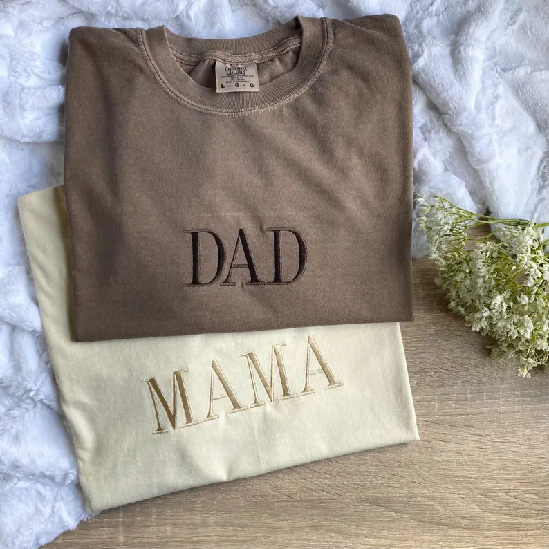 Custom Embroidered Parent Shirt ā Premium Comfort ColorsĀ® Couple T-Shirt