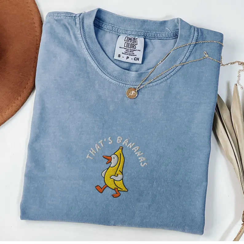 Funny Goose Tee – Embroidered Silly Goose Premium Comfort Colors® Shirt
