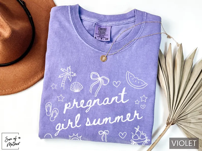 Summer Baby Shower Tee – Pregnancy Reveal & Announcement Shirt