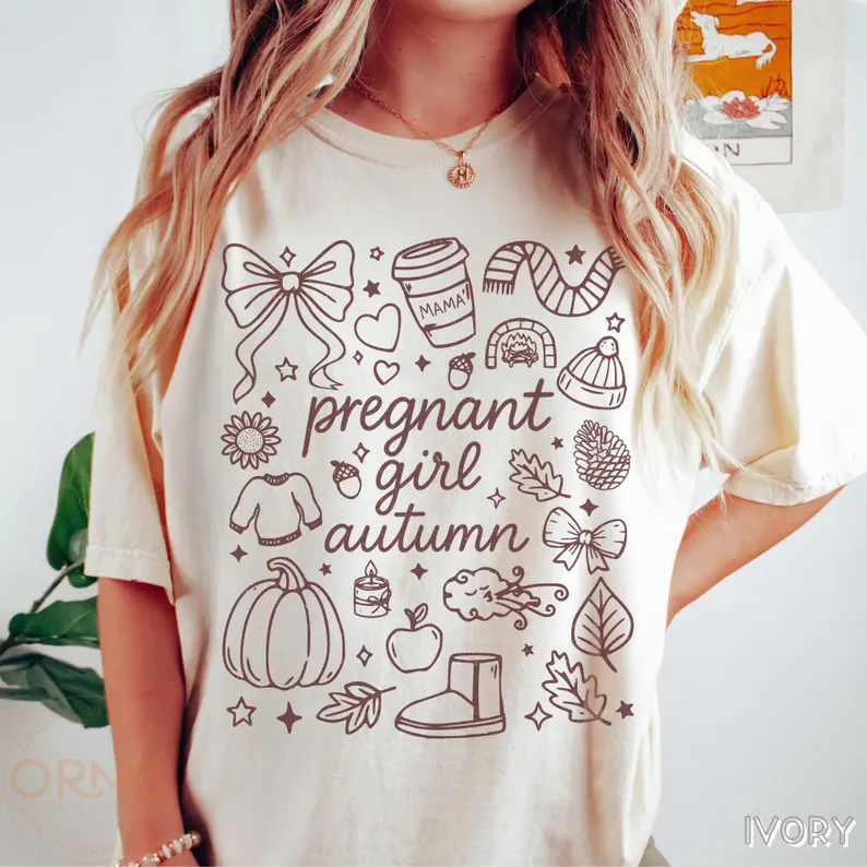 Autumn Pregnancy Announcement Tee – Cozy Maternity & Fall Vibes
