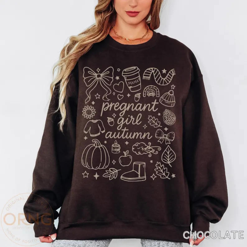 Autumn Pregnancy Announcement Tee – Cozy Maternity & Fall Vibes