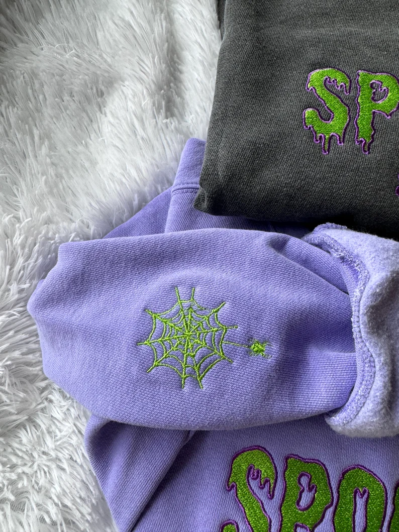 Spooky Season Embroidered Sweatshirt – Halloween Sweater
