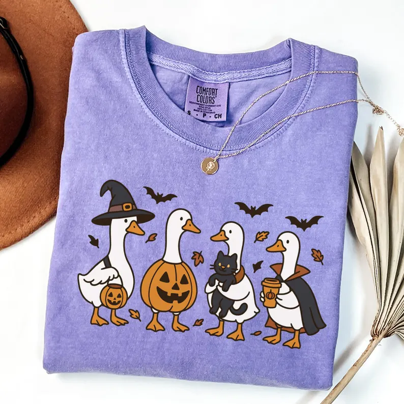 Comfort Colors Halloween Graphic Tee- Silly Goose Shirt